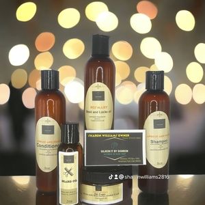 Hair and skin products set.